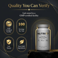 Nutri77 Creatine Monohydrate – lab tested, GMP-certified facility, non-GMO – image 5