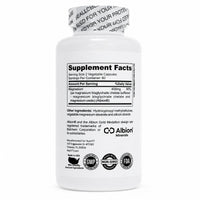 Nutri77 Magnesium Bisglycinate Supplement Facts label, back of bottle – image 3